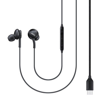 Samsung EO-IC100 In-ear Handsfree με Βύσμα USB-C Μαύρο (IC100BBEGEU) (SAMIC100BBEGEU)