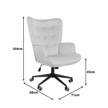 Πολυθρόνα-μπερζέρα Lobima pakoworld περιστρεφόμενη κίτρινο βελούδο με βάση σε μαύρη απόχρωση 71x68x104εκ