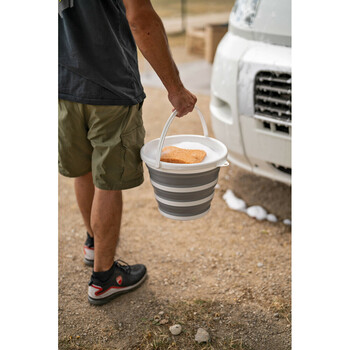 L4071.9 ΚΟΥΒΑΣ ΠΛΥΣΙΜΑΤΟΣ/ΚΑΛΑΘΙ ΜΕΤΑΦΟΡΑΣ ΑΝΤΙΚΕΙΜΕΝΩΝ ΠΤΥΣΣΟΜΕΝΟΣ 5>25cm ΜΕ ΧΕΙΡΟΛΑΒΗ 10LT ΛΕΥΚΟ/ΓΚΡΙ