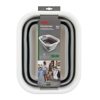 L4073.0 ΛΕΚΑΝΗ ΠΤΥΣΣΟΜΕΝΗ 6,5>24,5cm ΜΕ ΕΝΣΩΜΑΤΩΜΕΝΕΣ ΛΑΒΕΣ ΜΕΤΑΦΟΡΑΣ 8,5LT ΛΕΥΚΟ/ΓΚΡΙ