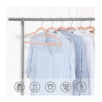 Σετ Βελούδινες Κρεμάστρες Ρούχων 50 τμχ Χρώματος Ροζ Songmics CRF50PK