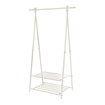 Μεταλλική Κρεμάστρα Ρούχων Δαπέδου 87.5 x 41 x 155 cm Χρώματος Λευκό Songmics HSR05W