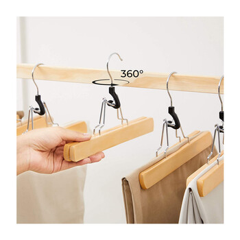 Σετ Ξύλινες Κρεμάστρες για Παντελόνια 12 τμχ Songmics CRW007-12