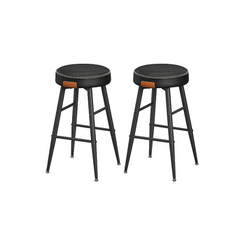 Σετ Σκαμπό Μπαρ 2 τμχ Χρώματος Μαύρο VASAGLE LBC080B01