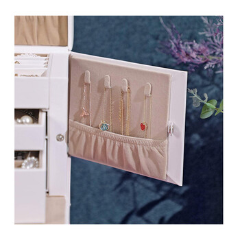 Κοσμηματοθήκη - Μπιζουτιέρα 26 x 18 x 17 cm Χρώματος Λευκό Songmics JBC121W