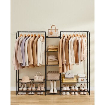 SONGMICS Μεταλλική Κρεμάστρα Ρούχων 29 x 183 x 158.4 cm με Ράφια Αποθήκευσης LGR463B01V1