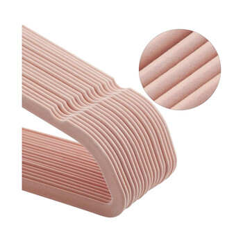 Σετ Βελούδινες Κρεμάστρες Ρούχων 50 τμχ Χρώματος Ροζ Songmics CRF50PK