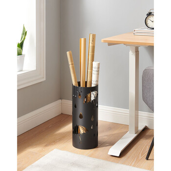 Βάση Ομπρελών SONGMICS, Μεταλλική, με Δίσκο Νερού και 4 Γάντζους, Μαύρη 