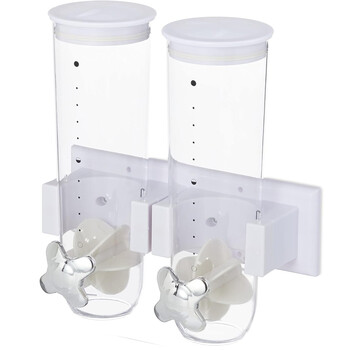 BAKAJI  Διπλός Διανομέας Δημητριακών με Στήριξη στον Τοίχο Διανομέας Κορν Φλέικς Λευκός 02840980