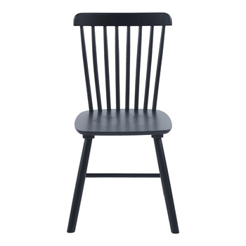 Καρέκλα Bristol pakoworld rubberwood σε μαύρη απόχρωση 45x51x86εκ