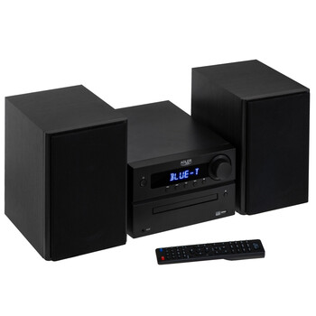 ADLER MINI HI-FI STEREO SYSTEM WITH BT, CD, USB & FM BLACK