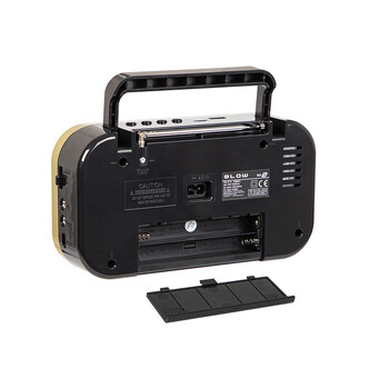 DM-77-542 . Φορητό αναλογικό ραδιόφωνο AM/FM BLOW RA12 μαύρο-χρυσό