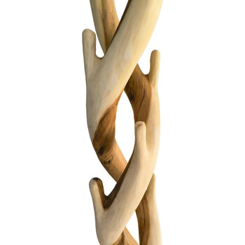 Καλόγερος Joint pakoworld suar ξύλο σε φυσική απόχρωση 30x30x200εκ