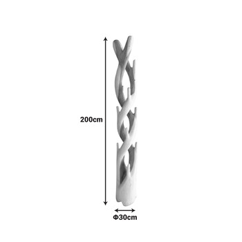 Καλόγερος Joint pakoworld suar ξύλο σε φυσική απόχρωση 30x30x200εκ