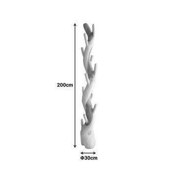 Καλόγερος Renzo pakoworld suar ξύλο σε φυσική απόχρωση 30x30x200εκ