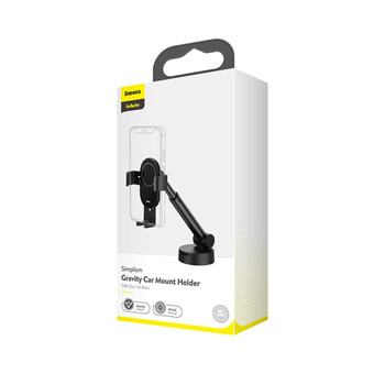 Baseus Car Mount Simplism Gravity Phone Holder Black (SUYL-JY01) (BASSUYL-JY01)