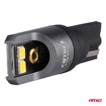 03577/AM ΛΑΜΠΑΚΙΑ T10 W5W 12/24V 6.000K 4xSMD LED CAN-BUS ΛΕΥΚΟ 2016 PRO SERIES AMIO - 2 Τεμ.