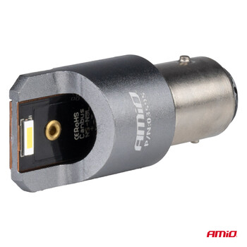 03595/AM ΛΑΜΠΑΚΙΑ P21/5W BAY15d 12/24V 6.000K 2xSMD LED FULL CAN-BUS ΛΕΥΚΟ PRO SERIES  AMIO - 2 Τεμ.