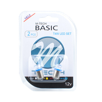 LB007B/MT T4W 12V 0,29W BA9s (ΜΙΝΙΟΝ) LED 1xFlux 8mm ΜΠΛΕ BLISTER 2ΤΕΜ.
