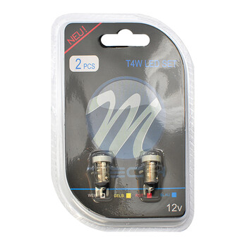 LB009W/MT T4W 12V 0,32W BA9s (ΜΙΝΙΟΝ) LED 4xSMD3528 ΛΕΥΚΟ BLISTER 2ΤΕΜ.