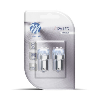 LB033Y/MT R5W/R10W 12V BA15s LED 9xSMD3014 ΚΙΤΡΙΝΟ (ΜΟΝΟΠΟΛΙΚΟ) BLISTER 2ΤΕΜ. M-TECH
