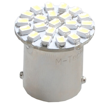 LB051W/MT R5W/R10W 12V BA15s 1,44W LED 22xSMD3020 PREMIUM ΛΕΥΚΟ BLISTER 2ΤΕΜ. M-TECH