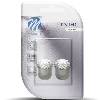 LB051W/MT R5W/R10W 12V BA15s 1,44W LED 22xSMD3020 PREMIUM ΛΕΥΚΟ BLISTER 2ΤΕΜ. M-TECH
