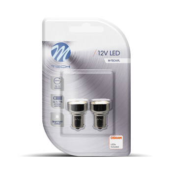LB107W/MT P21W 12V Ba15s 19xSMD2835 LED OSRAM ΛΕΥΚΟ BLISTER 2ΤΕΜ. M-TECH