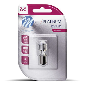 LB811Y-01B/MT P21W 12/24V Ba15s 3W 120lm 4xHP LED OSRAM OPTO ΠΟΡΤΟΚΑΛΙ BLISTER  M-TECH 1 ΤΕΜ.