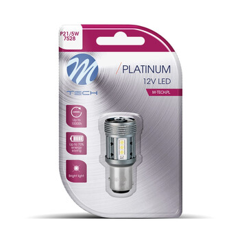 LB853W-01B/MT ΛΑΜΠΑΚΙ P21/5W 12/24V BAY15d 12xSMD3030 LED CAN-BUS ΛΕΥΚΟ PLATINIUM BLISTER M-TECH - 1 ΤΕΜ