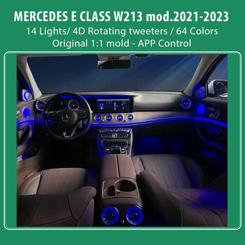 DIQ AMBIENT 8176 ED121 - BENZ E (W213) (Digital iQ Ambient Light for Mercedes E (W213) mod. 2021-2023 with 14 Lights)