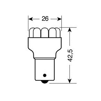5837.7-LM ΛΑΜΠΑ ΜΟΝΟΠΟΛΙΚΗ 11LED ΛΕΥΚΟ ΦΩΣ 12V