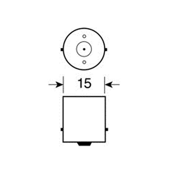 L5837.0 ΛΑΜΠΑ ΜΟΝΟΠΟΛΙΚΗ 11LED ΠΟΡΤΟΚΑΛΙ 12V