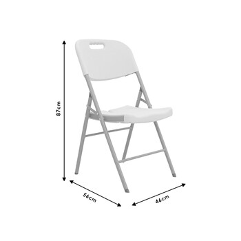Καρέκλα catering-συνεδρίου πτυσσόμενη Zora pakoworld λευκό 4 τμχ