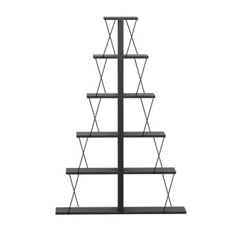 Βιβλιοθήκη mini Tars pakoworld ανθρακί-μαύρο 100x22x150εκ