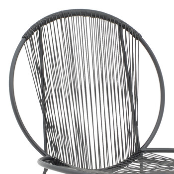 Καρέκλα κήπου Dapper pakoworld μαύρο μέταλλο-pe μαύρο 64.5x71x92.5εκ