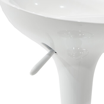 Σκαμπό μπαρ Felice pakoworld πτυσσόμενο λευκό-βάση χρωμίου 40x43x84εκ 2 τμχ