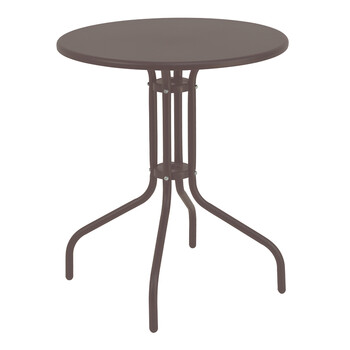 Τραπέζι Vergo pakoworld καφέ μέταλλο Φ60x70εκ