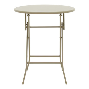 Τραπέζι Albero pakoworld πτυσσόμενο μέταλλο σε σαμπανιζέ απόχρωση Φ60x70εκ