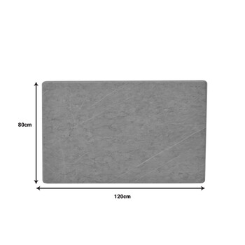 Επιφάνεια τραπεζιού Zerbo pakoworld τ.Werzalit σε γκρι απόχρωση μαρμάρου 120x80εκ