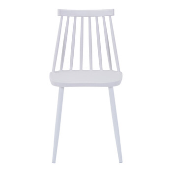 Καρέκλα Aurora I pakoworld pp σε λευκή απόχρωση-πόδι μεταλλικό λευκό 43x48x79εκ