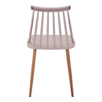 Καρέκλα Aurora I pakoworld pp σε μόκα απόχρωση-πόδι μεταλλικό φυσικό 43x48x79εκ