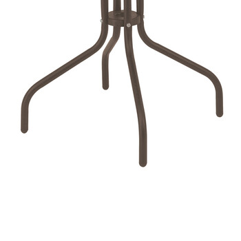 Τραπεζαρία Vergo-Obbi pakoworld 3τεμ καφέ μέταλλο Φ60x70εκ