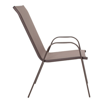 Τραπεζαρία Vergo-Calan pakoworld σετ 3τεμ καφέ μέταλλο Φ60x70εκ