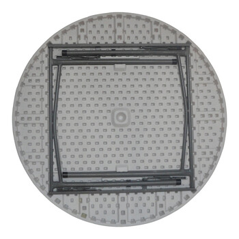 Τραπέζι catering Comfort pakoworld πτυσσόμενο στρόγγυλο σε λευκή απόχρωση Φ120x74εκ