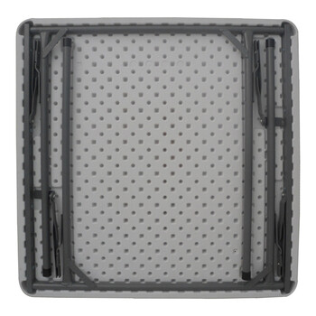 Τραπέζι catering Comfort pakoworld πτυσσόμενο σε λευκή απόχρωση 80x80x74εκ