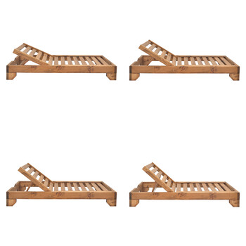 Ξαπλώστρα Zalka pakoworld L1 σε καρυδί απόχρωση 66x197x28εκ