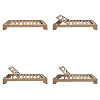 Ξαπλώστρα Fendy pakoworld ξύλο ελάτου σε καρυδί απόχρωση 71.5x200x24εκ