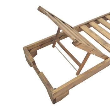 Ξαπλώστρα Fendy pakoworld ξύλο ελάτου σε καρυδί απόχρωση 71.5x200x24εκ