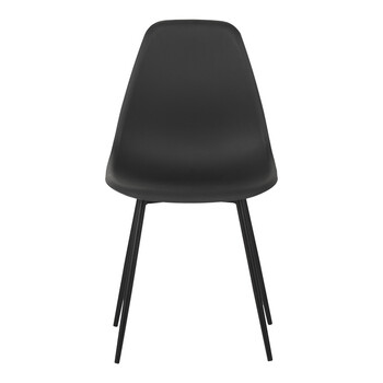 Καρέκλα Ballen pakoworld pp μαύρο με μαύρα μεταλλικά πόδια 41.5x53x84.5εκ 4 τμχ